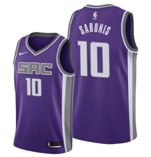 Men's Sacramento Kings #10 Domantas Sabonis Purple 2022 Basketball Stitched Jersey