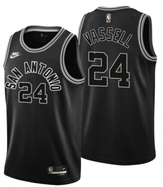 Men' San Antonio Spurs #24 Devin Vassell Black Stitched Nike Jersey