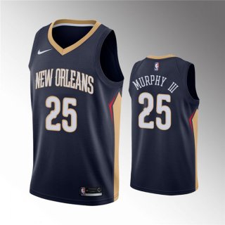 Men's New Orleans Pelicans #25 Trey Murphy III Navy Icon Edition Stitched Jersey