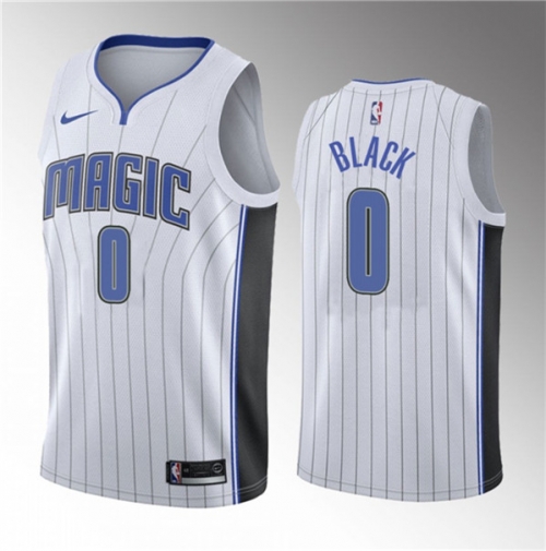 Men's Orlando Magic #0 Anthony Black White 2022-23 Association Edition Stitched Basketball Jersey