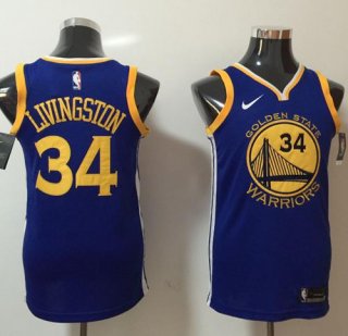 Nike Golden State Warriors #34 Shaun Livingston Blue NBA Swingman Icon Edition Jersey