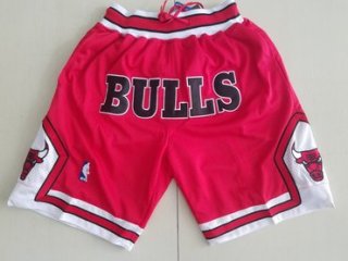 Chicago Bulls Red NBA Throwback Shorts