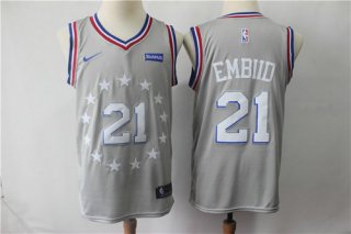 Nike 76ers #21 Joel Embiid 2018-19 City Edition Nike Swingman Jersey