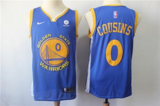 Men's Nike Golden StateWarriors #0 DeMarcus Cousins Royal Nike Swingman Jersey