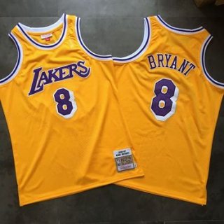 Lakers 8 Kobe Bryant Yellow 1996-97 Hardwood Classics Jersey