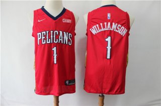 Pelicans 1 Zion Williamson Red Nike Swingman Jersey