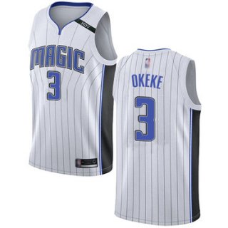 Magic #3 Chuma Okeke White Basketball Swingman Association Edition Jersey