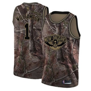 Pelicans #1 Zion Williamson Camo Basketball Swingman Realtree Collection Jersey