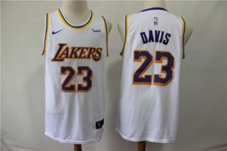 Lakers 23 Anthony Davis White Nike Swingman Jersey