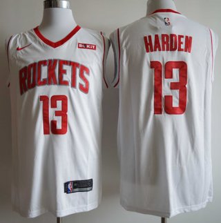 Rockets 13 James Harden White Nike Swingman Jersey