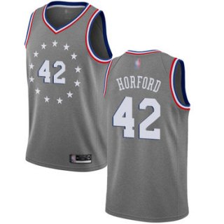 76ers #42 Al Horford Gray Basketball Swingman City Edition 2018-19 Jersey