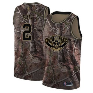 Pelicans #2 Lonzo Ball Camo Basketball Swingman Realtree Collection Jersey