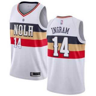 Pelicans #14 Brandon Ingram White Basketball Swingman Earned Edition Jersey