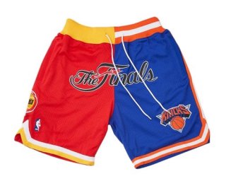 1994 NBA Finals Rockets x Knicks Shorts (Red-Blue) JUST DON By Mitchell & Ness