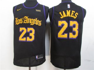 Los Angeles Lakers #23 LeBron James Black 2020 Latin Nights NBA Swingman Jersey