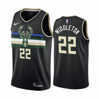 Nike Bucks #22 Khris Middleton Black 2019-20 Statement Edition NBA Jersey