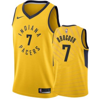 Nike Pacers #7 Malcolm Brogdon Gold NBA Swingman Statement Edition Jersey