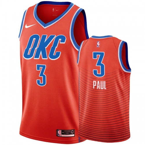 Nike Thunder #3 Chris Paul Orange Men's Statement Edition NBA Jersey