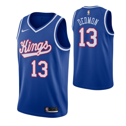 Men's Sacramento Kings #13 Dewayne Dedmon Blue 2019-20 Hardwood Classics Jersey