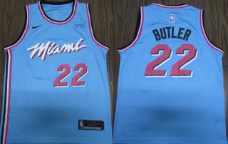 Nike Heat #22 Jimmy Butler 2019-20 Men's Blue Miami City Edition NBA Jersey