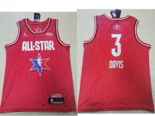 Men's Los Angeles Lakers #3 Anthony Davis Red Jordan Brand 2020 All-Star Game Swingman Stitched NBA Jersey