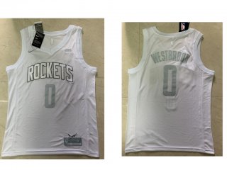 Men's Houston Rockets #0 Russell Westbrook James Harden White 2020 MVP Nike Swingman Stitched NBA Jersey