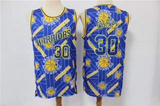 Men's Golden State Warriors #30 Stephen Curry Blue Tear Up Pack Mitchell & Ness Swingman Jeresy