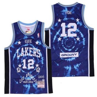 Men's Los Angeles Lakers #12 Groovy Royal NBA Remix Jersey - Schoolboy Q