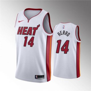 Men's Miami Heat #14 Tyler Herro 2019-20 Association Rookie White Jersey