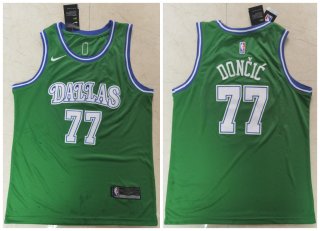 Men's Dallas Mavericks 77 Luka Doncic Green Nike Swingman Jersey