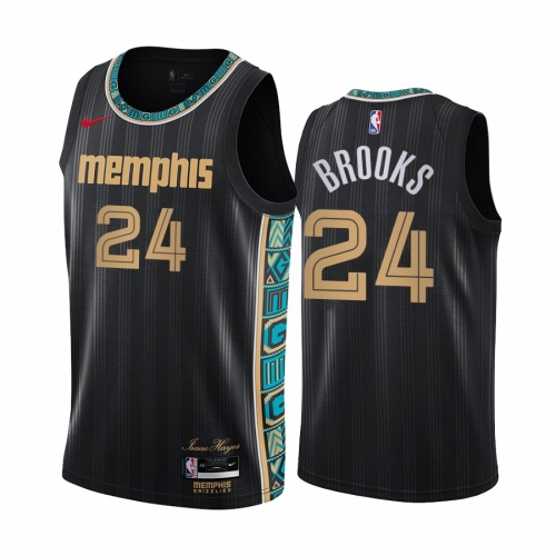 Nike Grizzlies #24 Dillon Brooks Black NBA Swingman 2020-21 City Edition Jersey