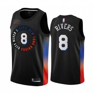 Nike Knicks #8 Austin Rivers Black NBA Swingman 2020-21 City Edition Jersey