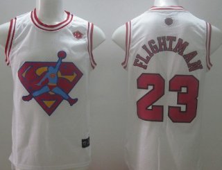 Chicago Bulls #23 Flightman White Swingman Jersey