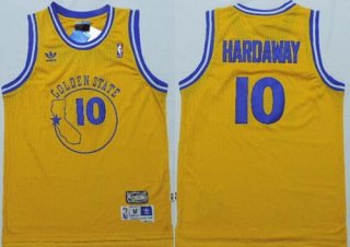 Golden State Warriors #10 Tim Hardaway Yellow Swingman Throwback Jersey