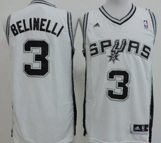San Antonio Spurs #3 Marco Belinelli Revolution 30 Swingman White Jersey