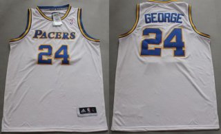 Indiana Pacers #24 Paul George ABA Hardwood Classic Swingman White Jersey