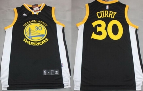 Golden State Warriors #30 Stephen Curry Hardwood Classic Swingman Black Jersey