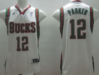 Milwaukee Bucks #12 Jabari Parker Revolution 30 Swingman White Jersey