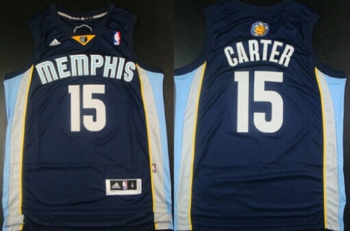 Memphis Grizzlies #15 Vince Carter Revolution 30 Swingman Navy Blue Jersey