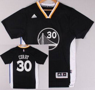 Golden State Warriors #30 Stephen Curry Revolution 30 Swingman 2014 New Black Short-Sleeved Jersey