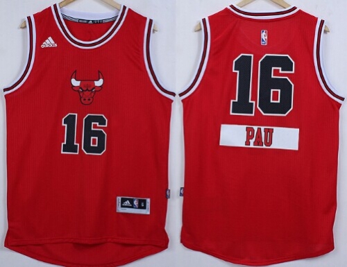 Chicago Bulls #16 Pau Gasol Revolution 30 Swingman 2014 Christmas Day Red Jersey