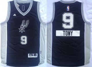 San Antonio Spurs #9 Tony Parker Revolution 30 Swingman 2014 Christmas Day Black Jersey