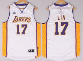 Los Angeles Lakers #17 Jeremy Lin Revolution 30 Swingman 2014 New White Jersey