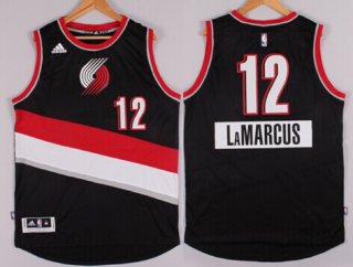 Portland Trail Blazers #12 LaMarcus Aldridge Revolution 30 Swingman 2014 Christmas Day Black Jersey