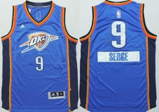 Oklahoma City Thunder #9 Serge Ibaka Revolution 30 Swingman 2014 Christmas Day Blue Jersey