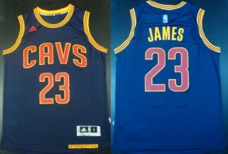 Cleveland Cavaliers #23 LeBron James Revolution 30 Swingman 2014 New Navy Blue Jersey