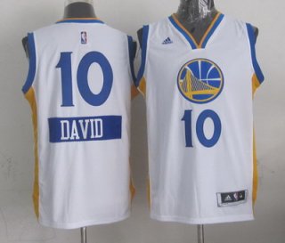 Golden State Warriors #10 David Lee Revolution 30 Swingman 2014 Christmas Day White Jersey