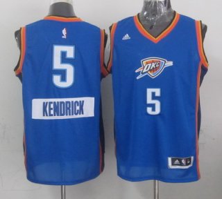 Oklahoma City Thunder #5 Kendrick Perkins 2014 Christmas Day Blue Jersey