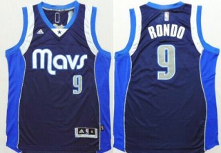 Dallas Mavericks #9 Rajon Rondo Revolution 30 Swingman 2014 New Navy Blue Jersey