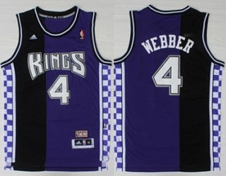 Sacramento Kings #4 Chris Webber Hardwood Classic Purple Swingman Throwback Jersey